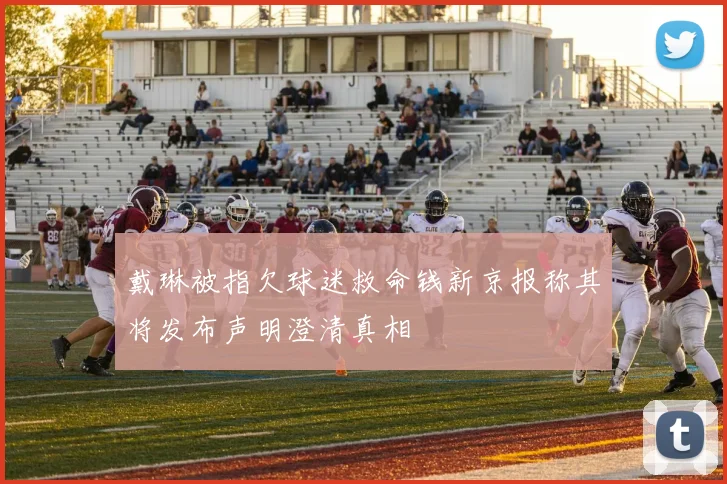 戴琳被指欠球迷救命钱新京报称其将发布声明澄清真相